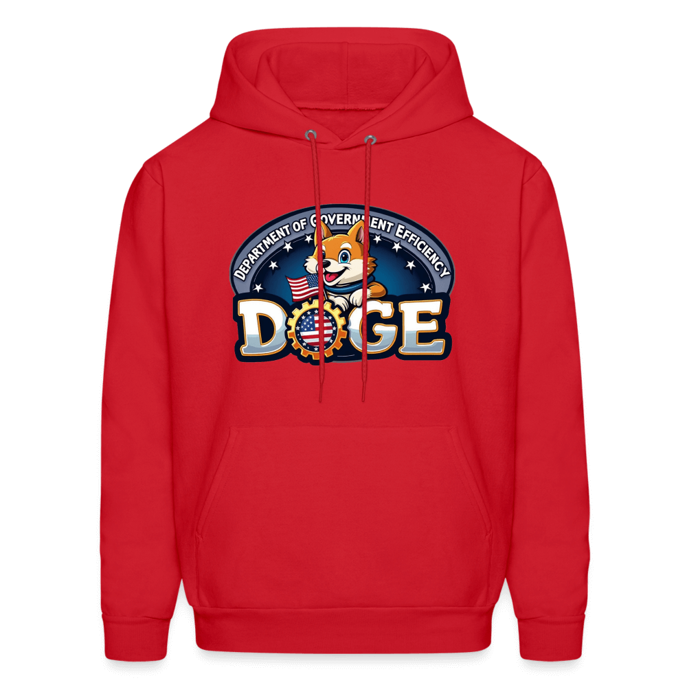 DOGE Logo (Dept of Government Efficiency) Hoodie - red