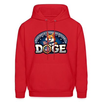 DOGE Logo (Dept of Government Efficiency) Hoodie - red