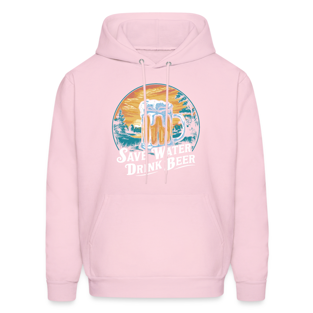 Save Water Drink Beer (Funny Drinking) Hoodie - pale pink