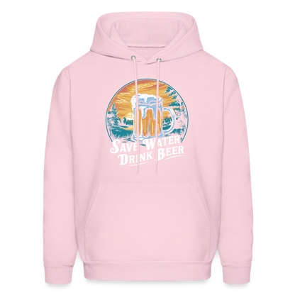 Save Water Drink Beer (Funny Drinking) Hoodie - pale pink