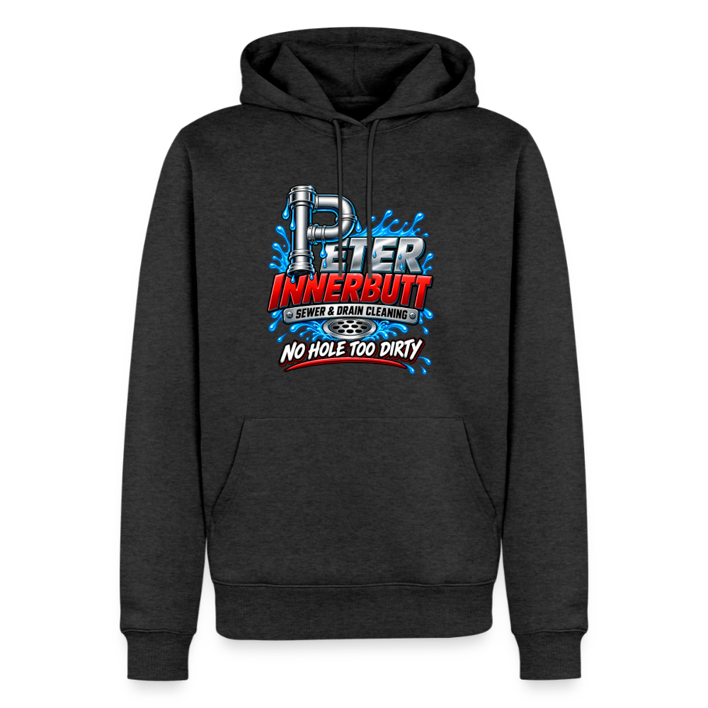 Peter Innerbutt Sewer & Drain Cleaning Funny Adult Humor Hoodie Color: Heather Anthracite