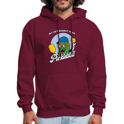 My Retirement Plan: Pickleball Hoodie - burgundy