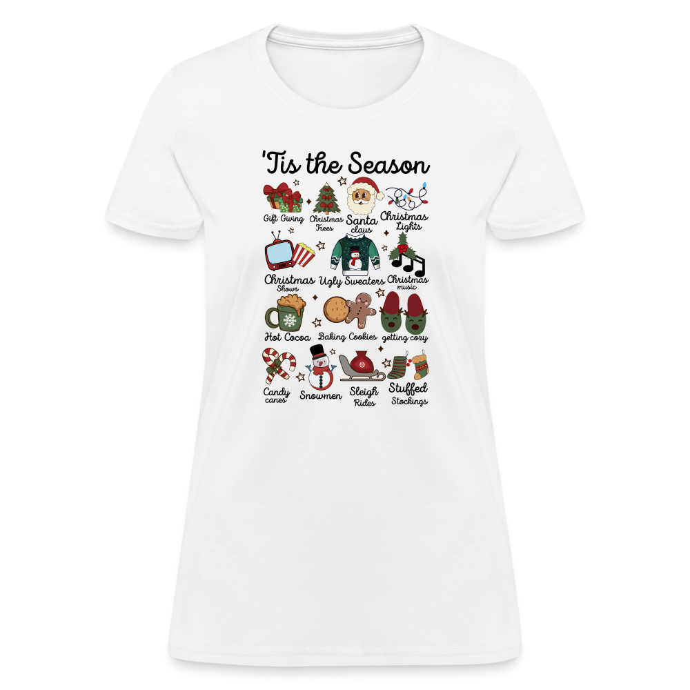 Tis The Season (Christmas) Women's Contoured T-Shirt - white