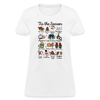 Tis The Season (Christmas) Women's Contoured T-Shirt - white