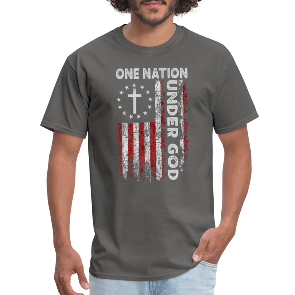 One Nation Under God T-Shirt - charcoal