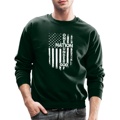 One Nation Under God Sweatshirt - forest green