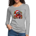 Christmas Cute Feral Raccoon Women's Premium Long Sleeve T-Shirt