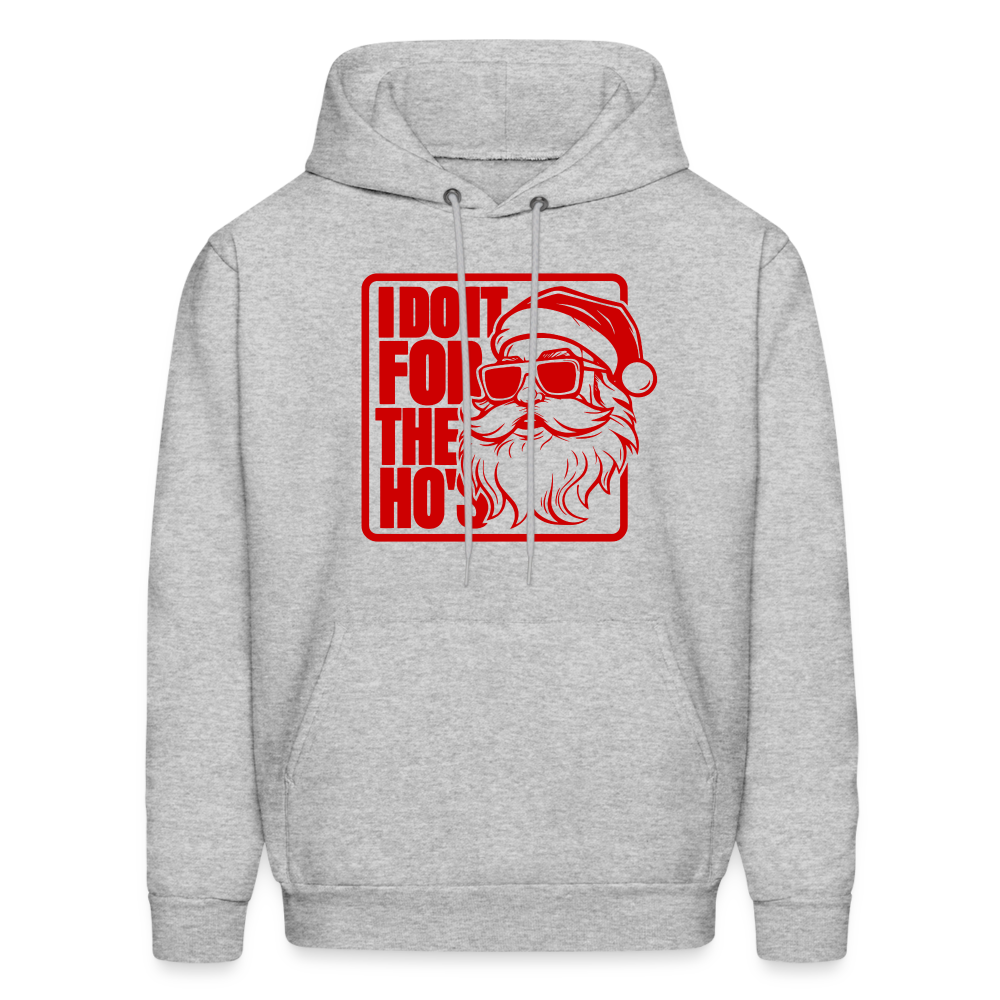 I Do It for the Ho's Funny Christmas Santa Hoodie - heather gray