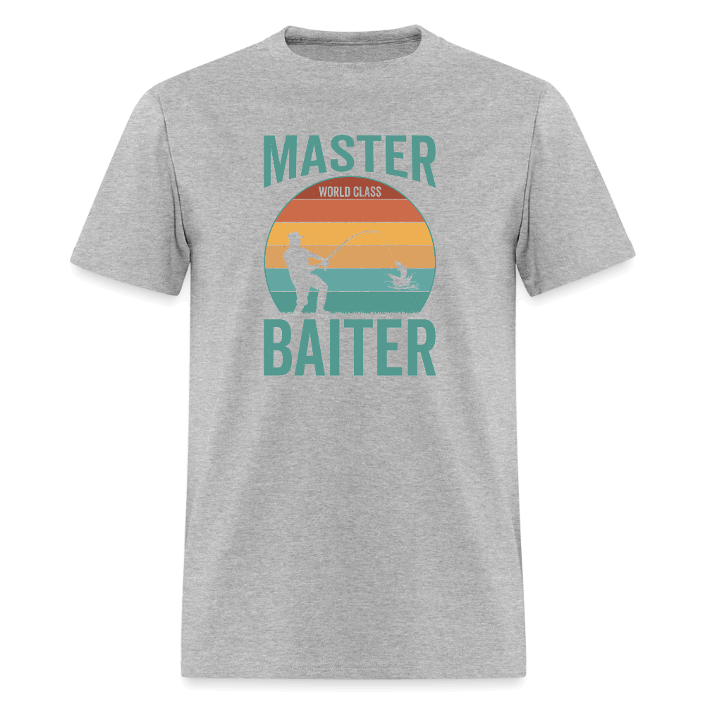 Master Baiter Funny Fishing T-Shirt - heather gray
