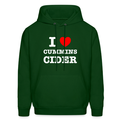 I Heart Cummins Cider Hoodie - forest green