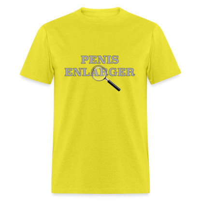 Penis Enlarger T-Shirt (Funny Adult Humor) - yellow