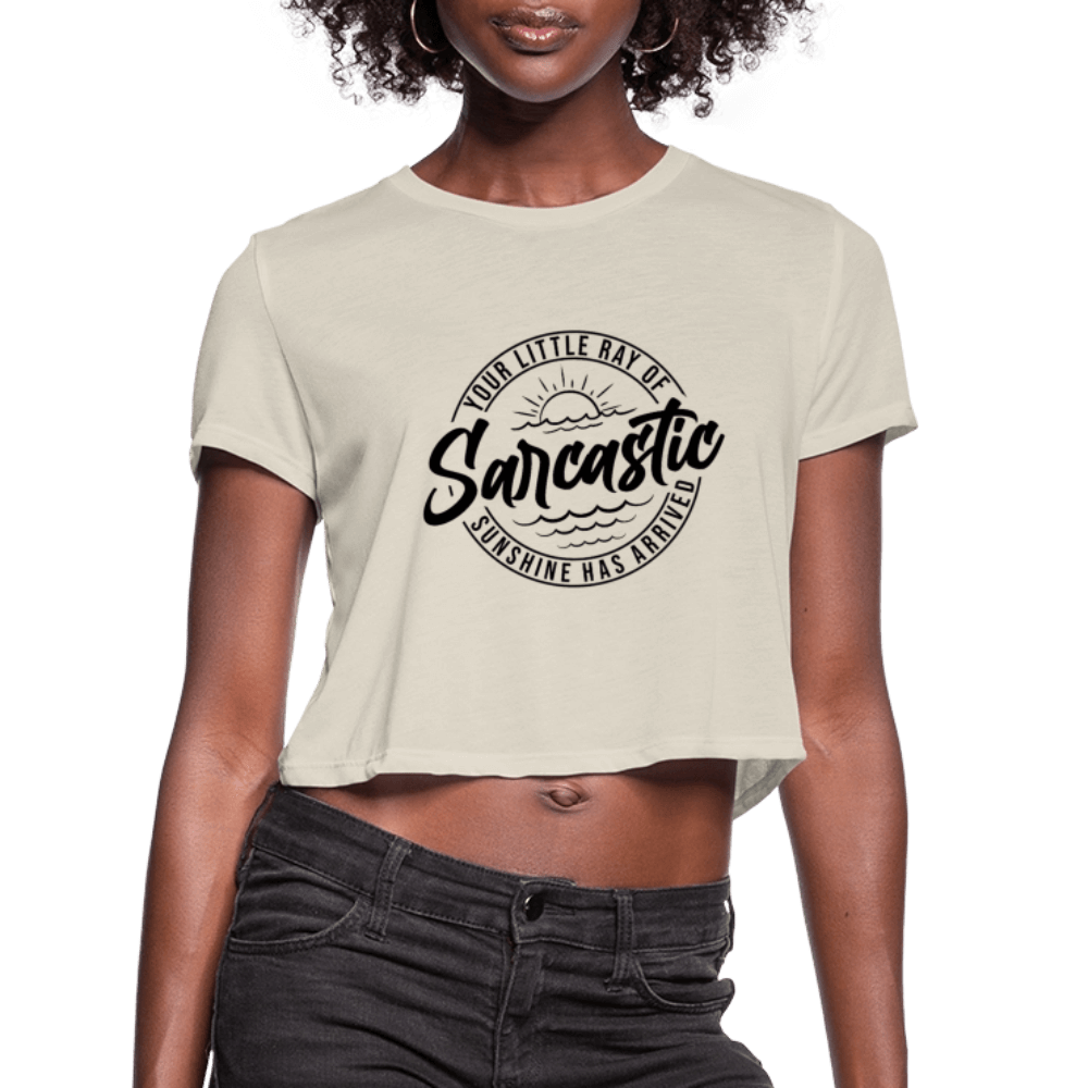 Sarcastic Sunshine Cropped Tee for Women - dust