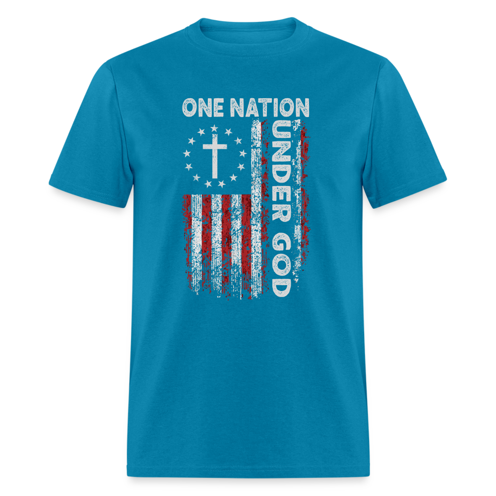 One Nation Under God T-Shirt - turquoise