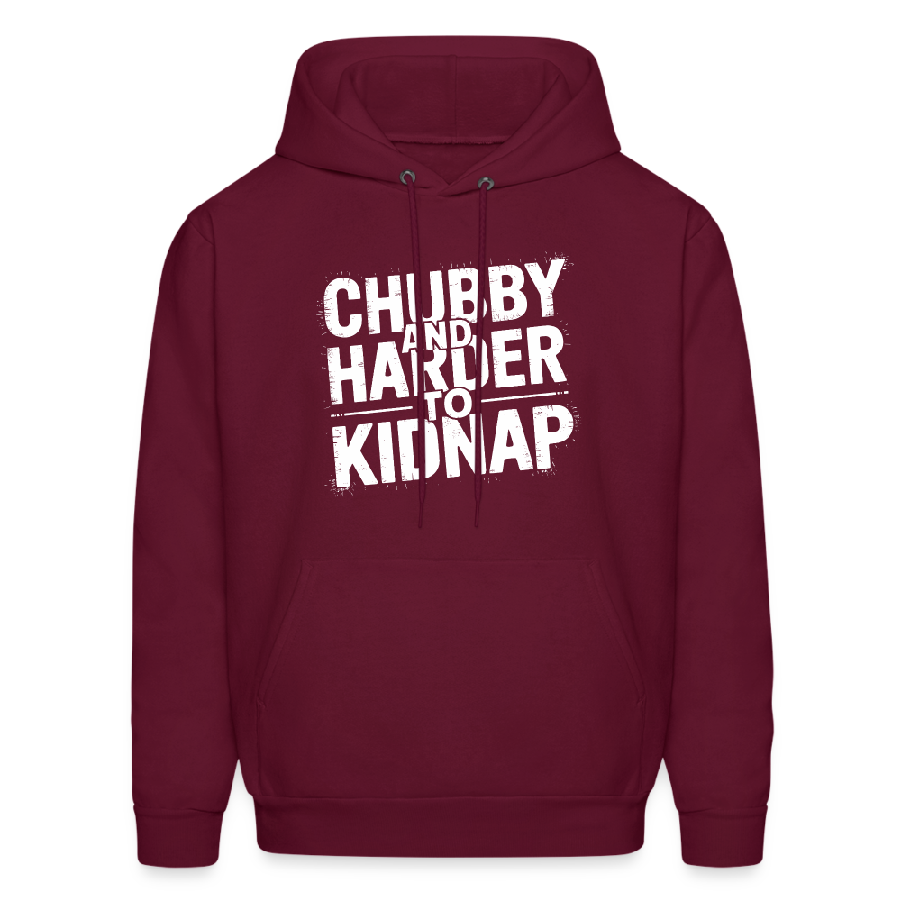 Chubby and Harder to Kidnap Hoodie - burgundy