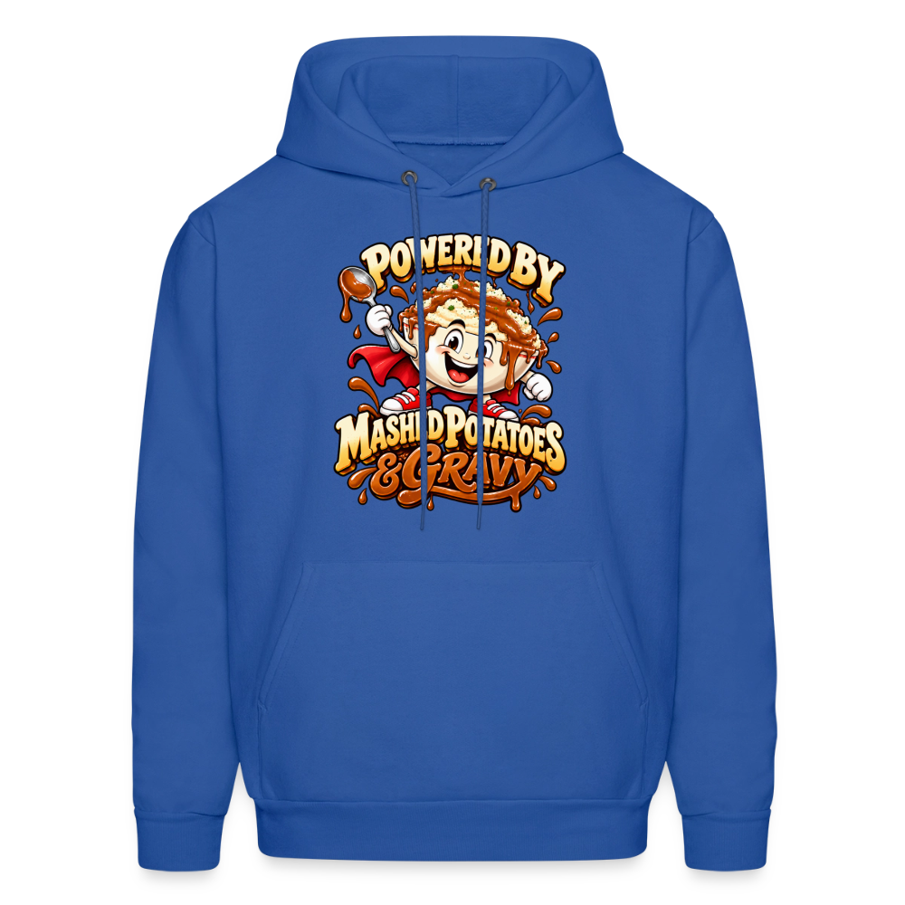 Powered by Mashed Potatoes & Gravy – Superhero Hoodie - royal blue