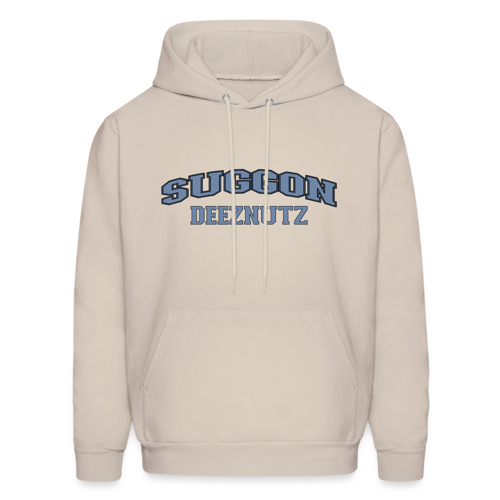 Suggon Deeznutz Hoodie (in Blue Ball Colors - Funny Sexual Humor) - Sand