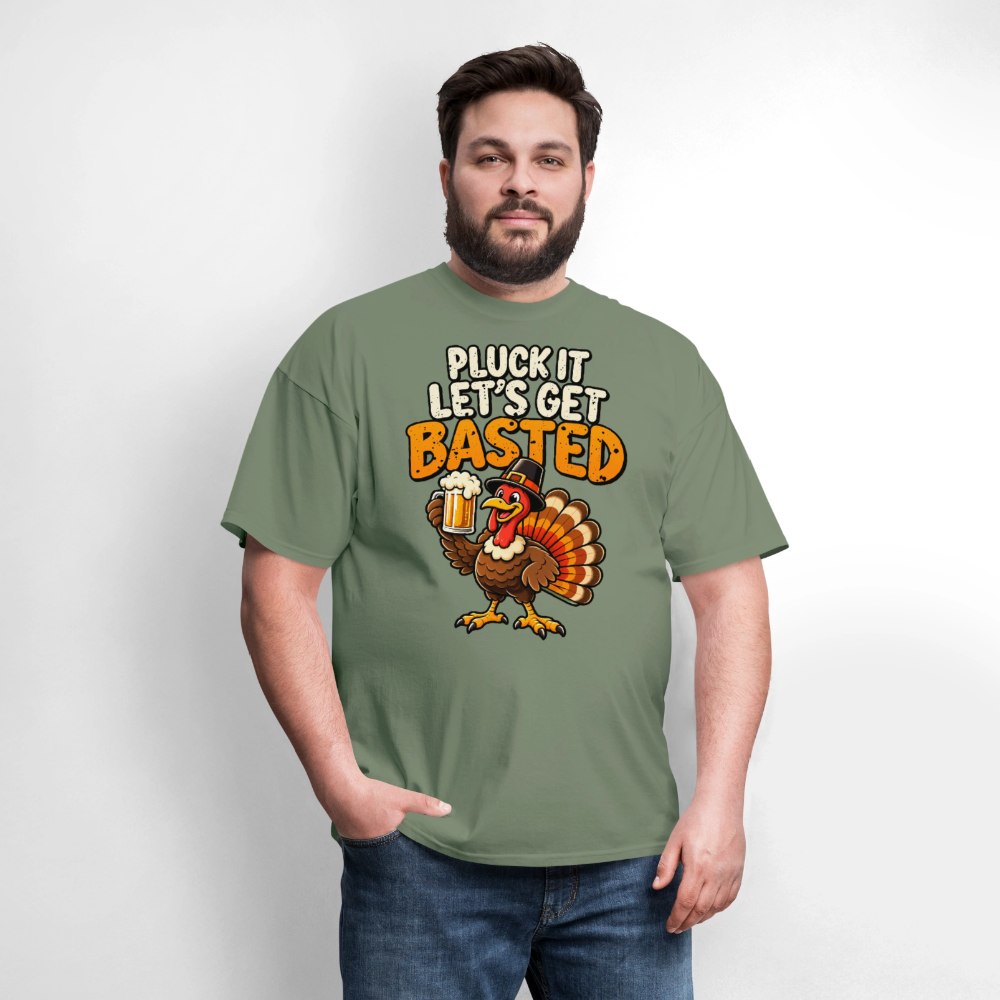 Pluck It Let’s Get Basted T-Shirt - military green