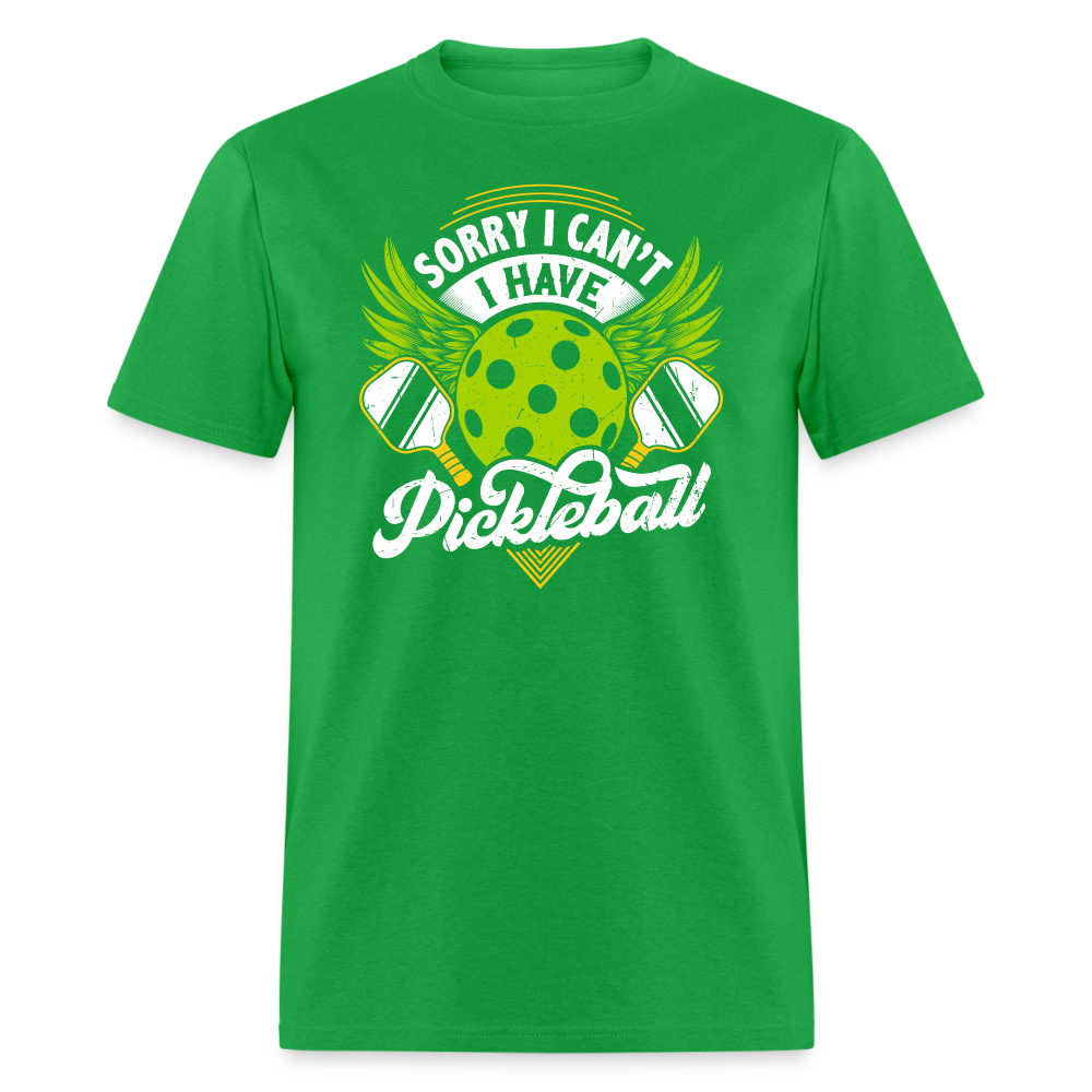 Sorry I can't I Have Pickleball T-Shirt - bright green