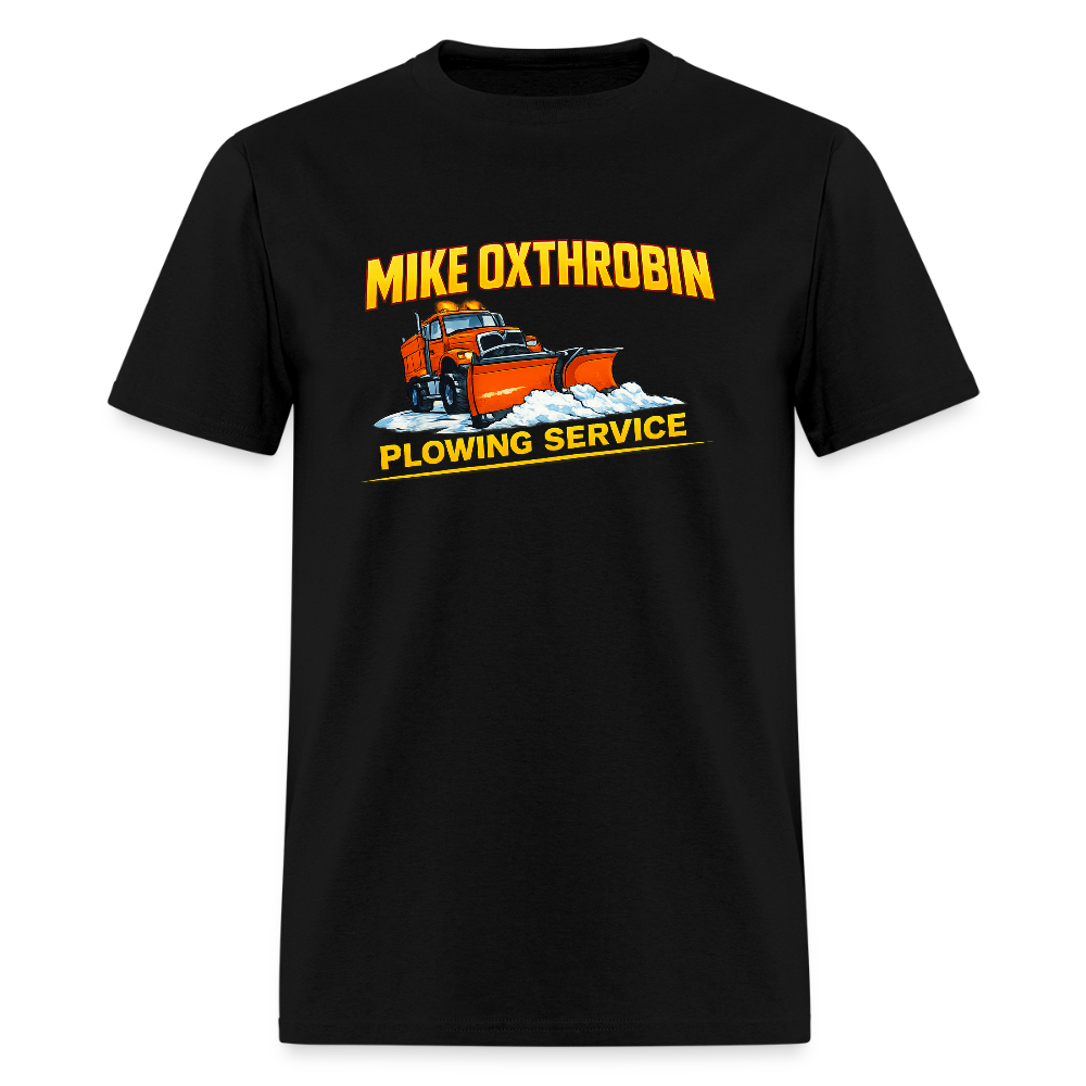 Mike Oxthrobin Plowing Service T-shirt - black