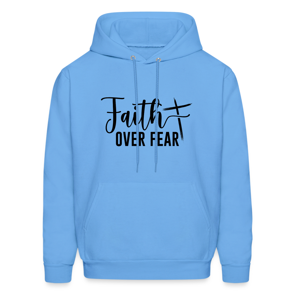 Faith Over Fear Hoodie - carolina blue