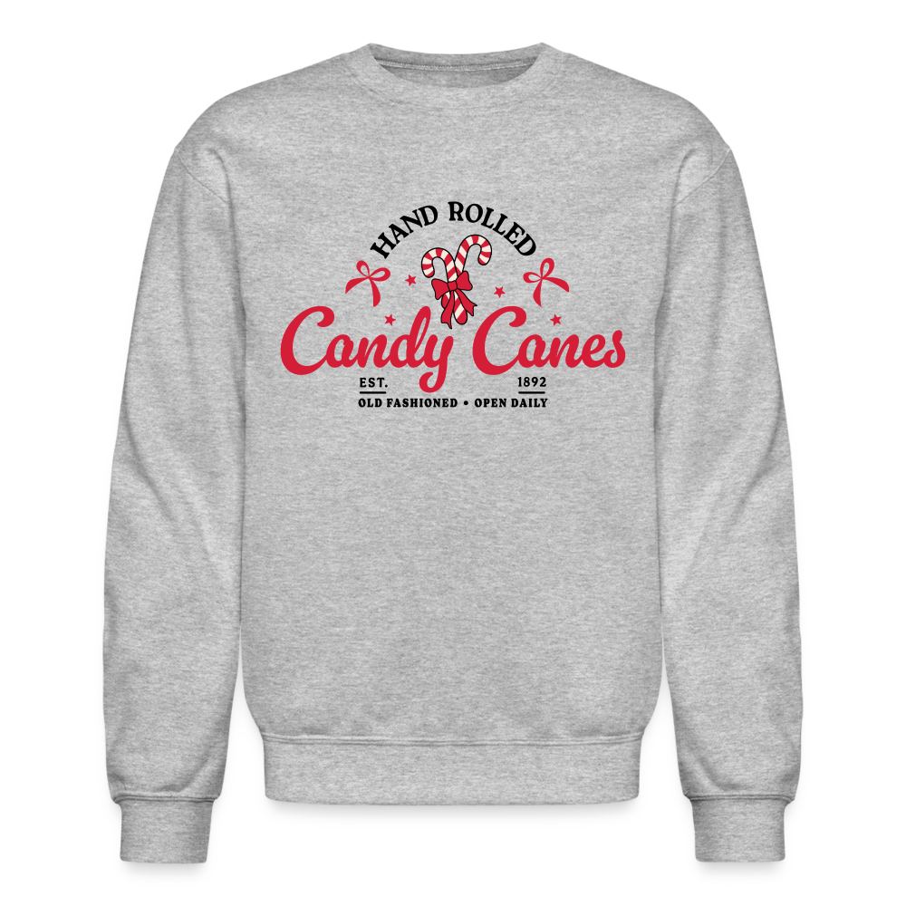 Hand Rolled Candy Canes Sweatshirt - heather gray