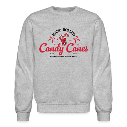 Hand Rolled Candy Canes Sweatshirt - heather gray