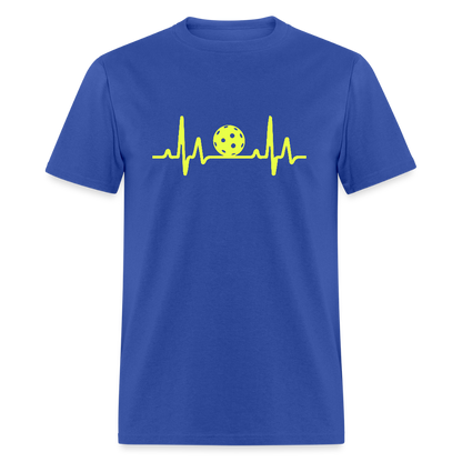 Pickleball Heartbeat T-Shirt - royal blue