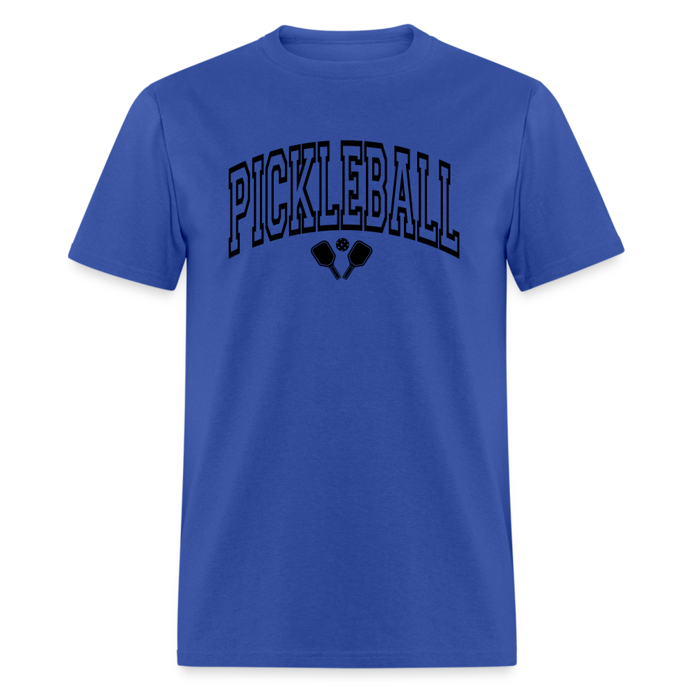 Pickleball T-Shirt (Black Arch Letters) - royal blue