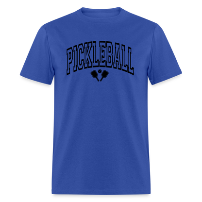 Pickleball T-Shirt (Black Arch Letters) - royal blue