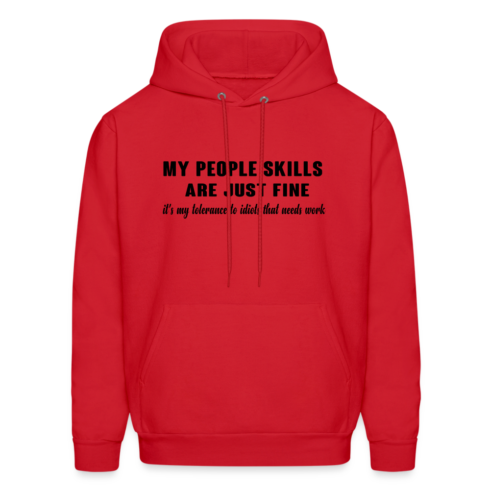 It's My Tolerance To Idiots That Needs Work Hoodie - red