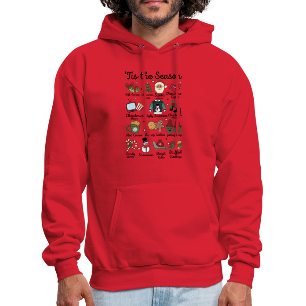 Tis The Season (Christmas) Hoodie - red