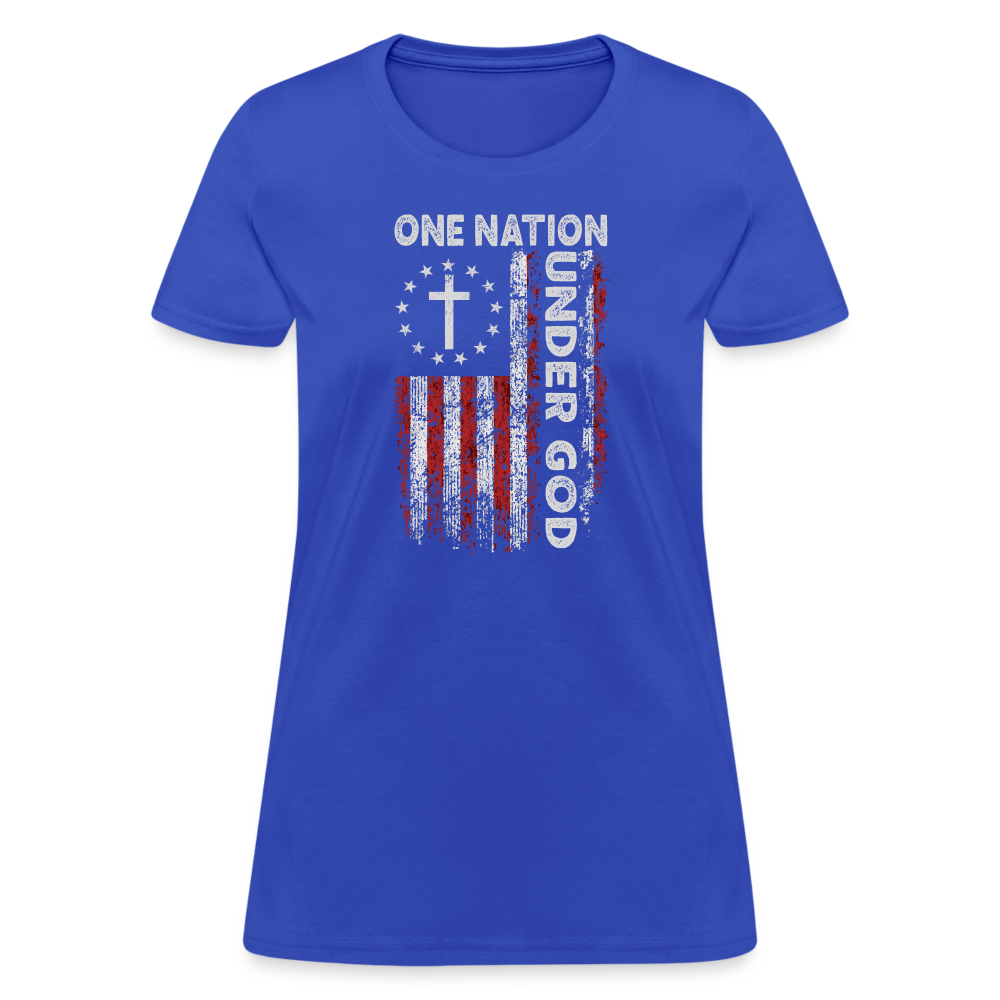 One Nation Under God Women's T-Shirt - royal blue