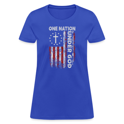 One Nation Under God Women's T-Shirt - royal blue