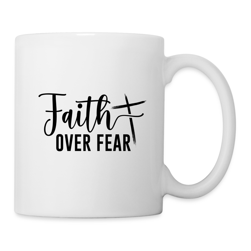 Faith Over Fear Coffee Mug - white