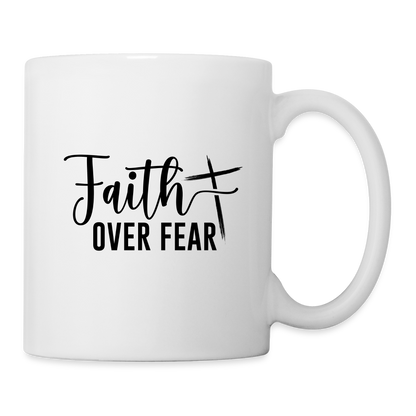 Faith Over Fear Coffee Mug - white