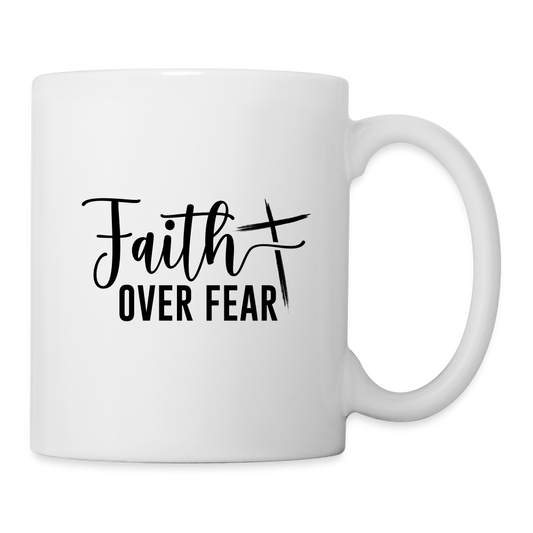 Faith Over Fear Coffee Mug - white