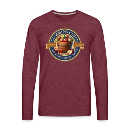 Cummins Cider (Funny Adult Humor) Men's Premium Long Sleeve T-Shirt - heather burgundy