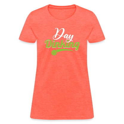 Day Dinking Women's Contoured T-Shirt - heather coral