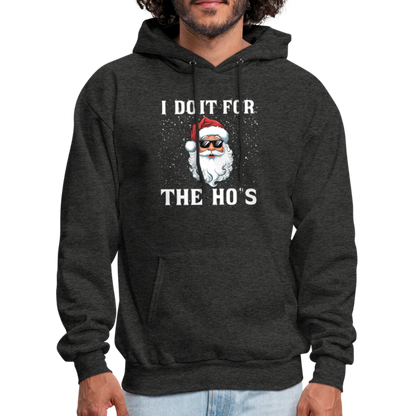 I Do It for the Ho's Hoodie (Santa Christmas) - charcoal grey