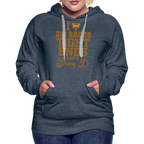 I Heart Big Sacks Tight Ends and A Strong D Women’s Premium Hoodie (Football Season)