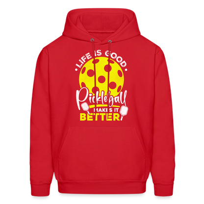 Life Is Good Pickleball Makes It Better Hoodie - red