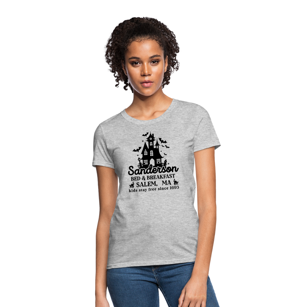 Sanderson Bed & Breakfast Salem MA Women's Contoured T-Shirt (Halloween) - heather gray