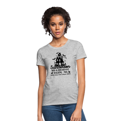 Sanderson Bed & Breakfast Salem MA Women's Contoured T-Shirt (Halloween) - heather gray