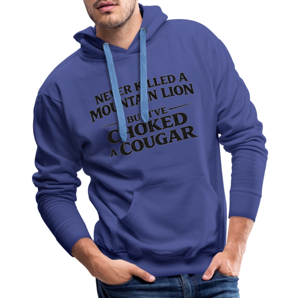 Choked a Cougar Funny Adult Humor Hoodie - royal blue