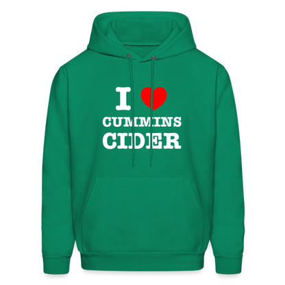 I Heart Cummins Cider Hoodie - kelly green