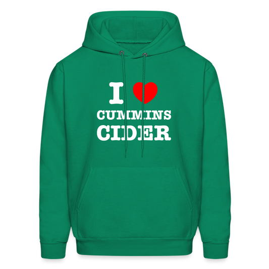 I Heart Cummins Cider Hoodie - kelly green