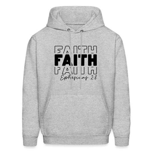 Faith Ephesians 2:8 Hoodie - heather gray