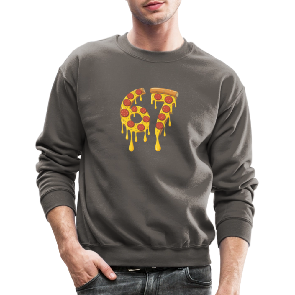 Six Seven 67 Pizza Sweatshirt - asphalt gray