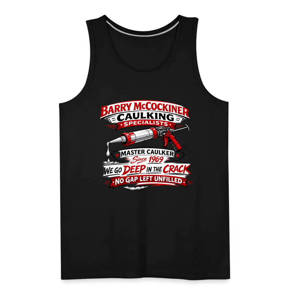 Barry McCockiner Caulking Funny Tank Top Color: Black