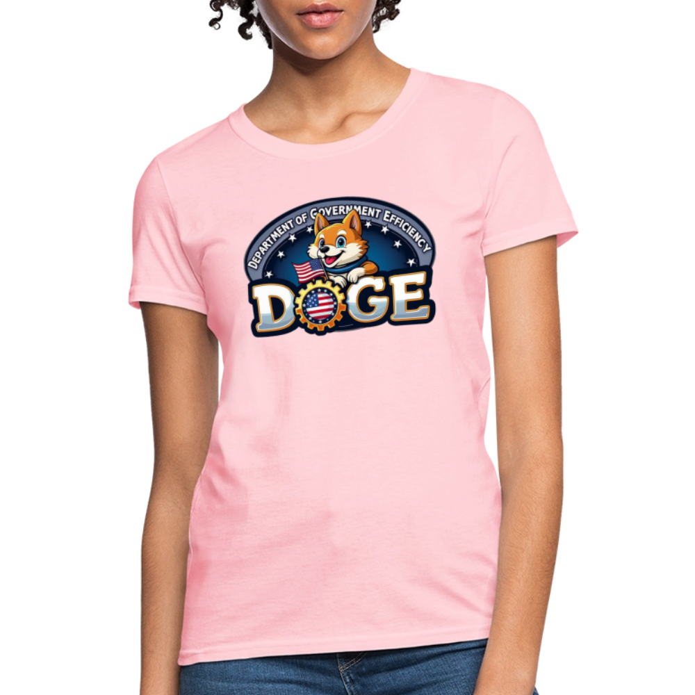 DOGE Logo (Dept of Government Efficiency) Women's Contoured T-Shirt - pink